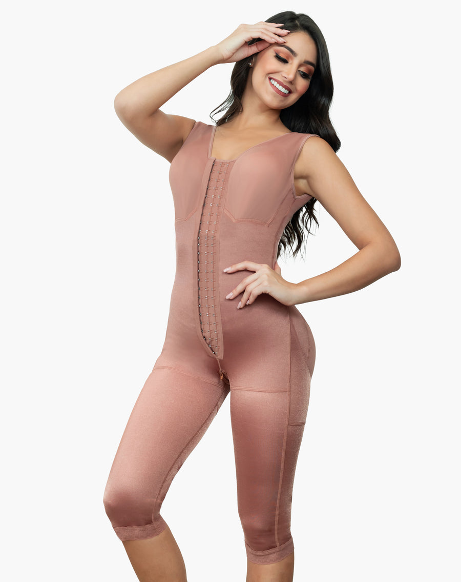 PSP013 Long postsurgical shapewear with bra