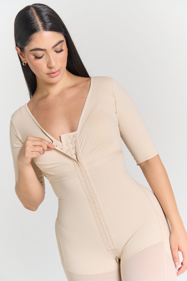 Ps27027 Faja completa ideal para mujeres altas torso largo y para usar despues de una cirugia. Con 3 niveles de ajuste y cierre perineal.