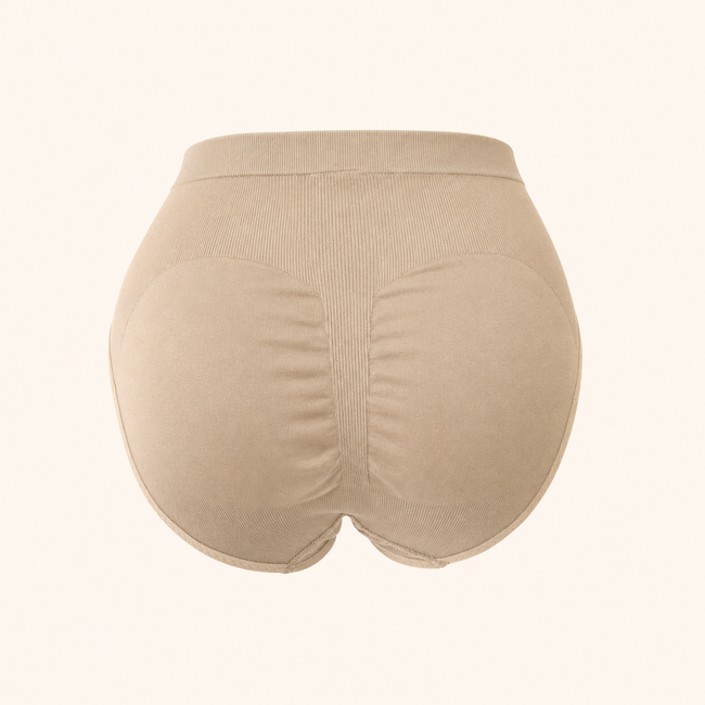 Tummy-control panties in beige — back view
