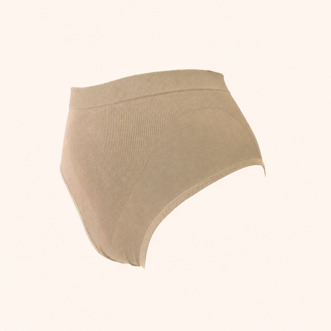 Tummy-control panties in beige — front view